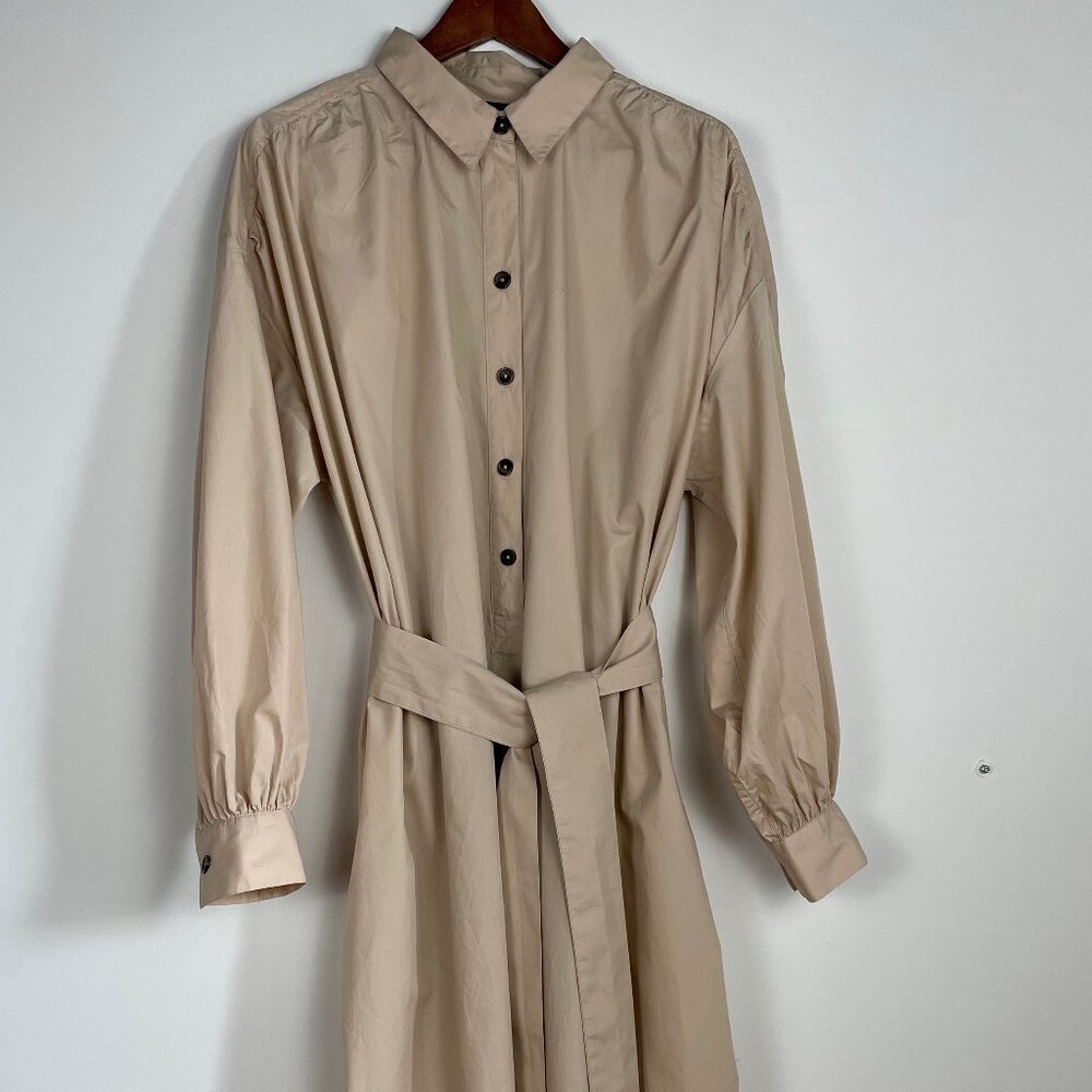 Banana Republic Beige/Tan Shirt Maxi Dress with Belt